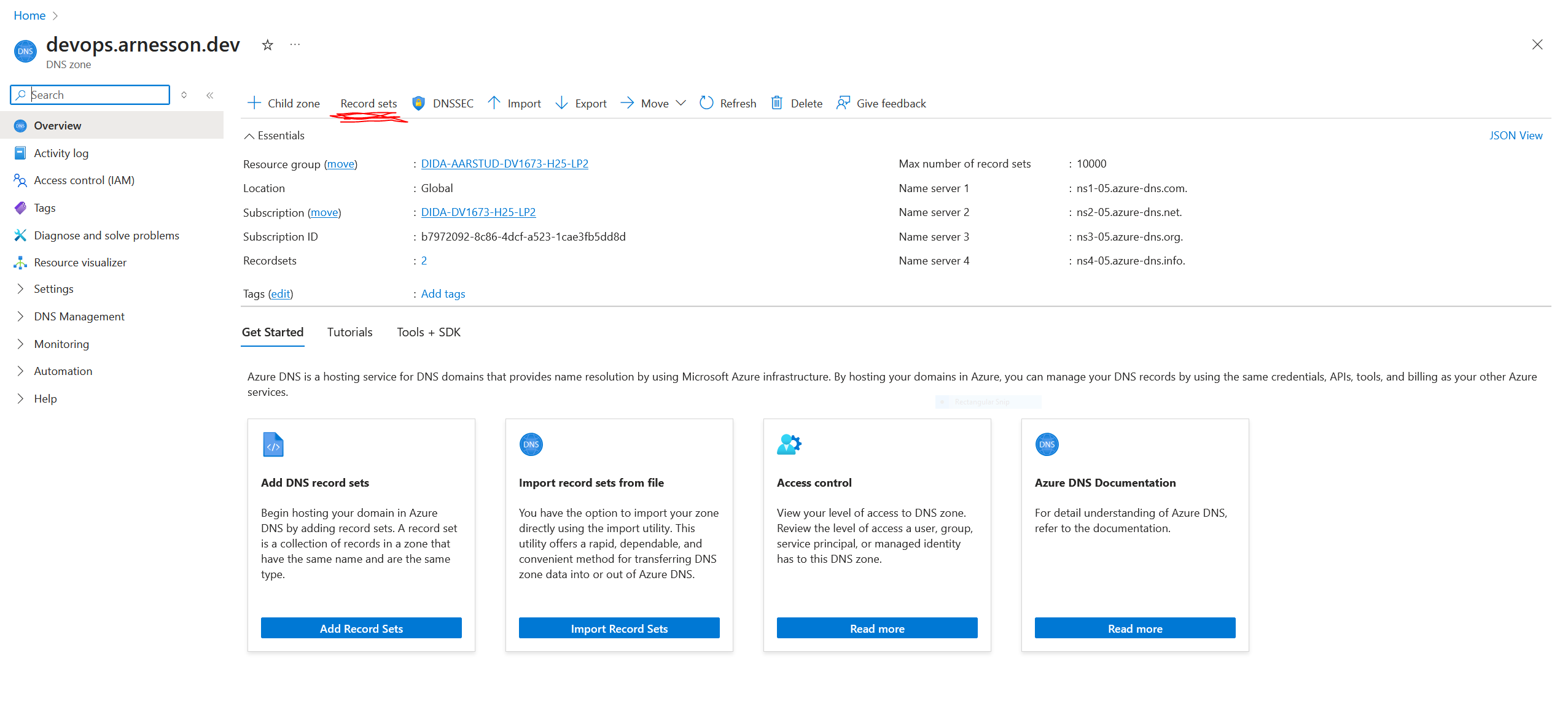 Hitta till Record sets