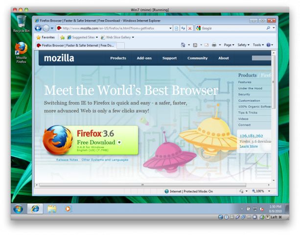 Ladda ned och installera webbläsaren Firefox.