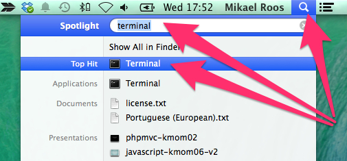 Så här startar du ett terminalfönster på din Mac.