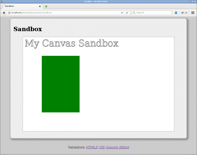 Så här ser en standard sandbox ut.