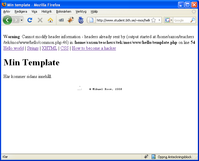Så här ser template.php ut i webbläsaren.